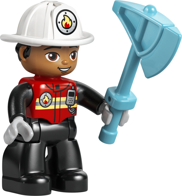 10473 Ugunsdzēsēju auto ar šļūteni un ugunsdzēsēju