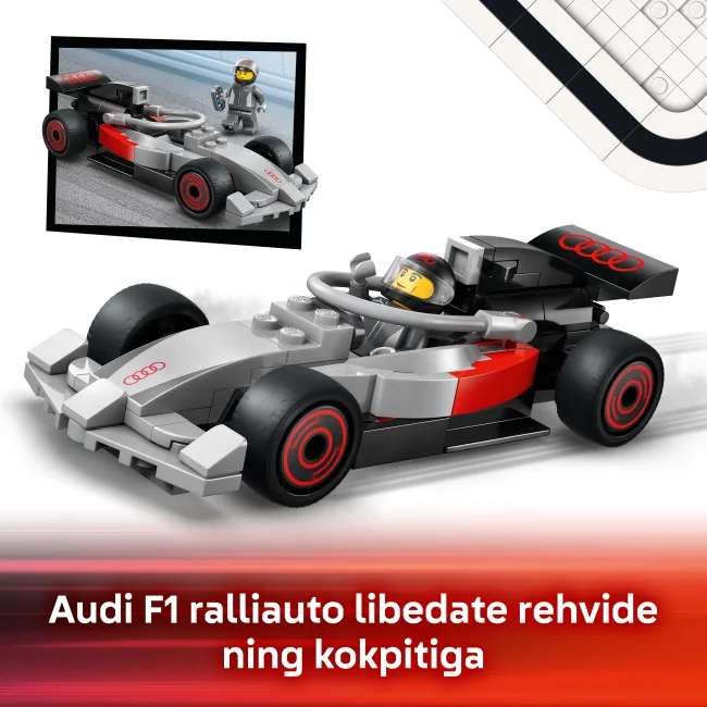 60493 F1®-kuljetusauto ja Audi F1® ‑kilpa-auto
