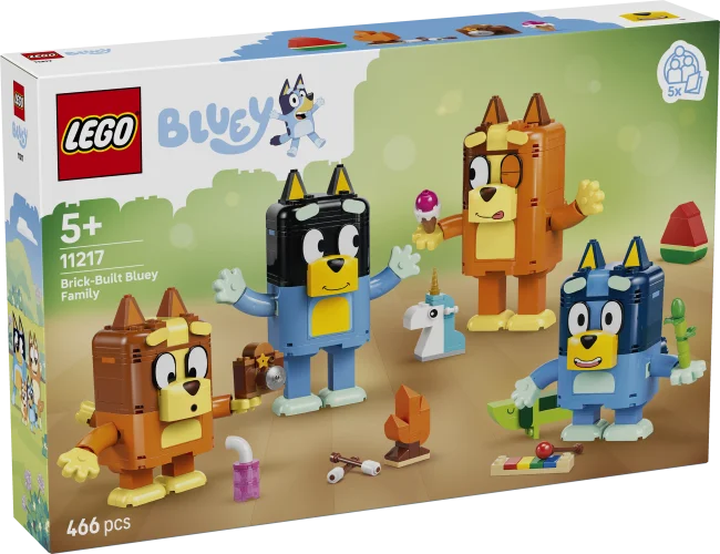 11217 Klotsidest kokkupandav Bluey perekond