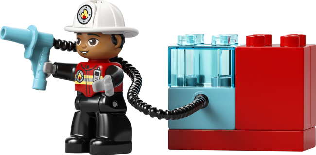 10473 Ugunsdzēsēju auto ar šļūteni un ugunsdzēsēju