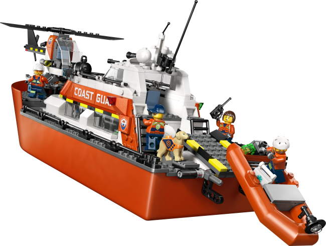 60504 Rannikkovartioston pelastusalus ja helikopteri