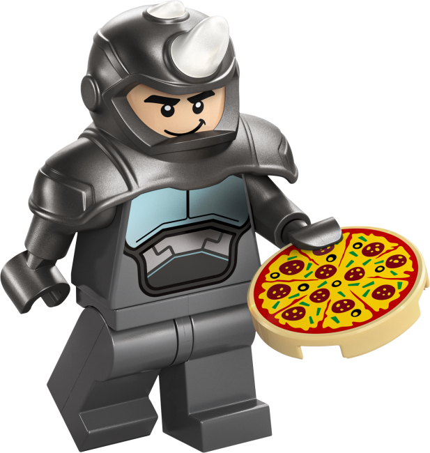 11206 Spidey jahtaa Rhinoa moottoripyörällään