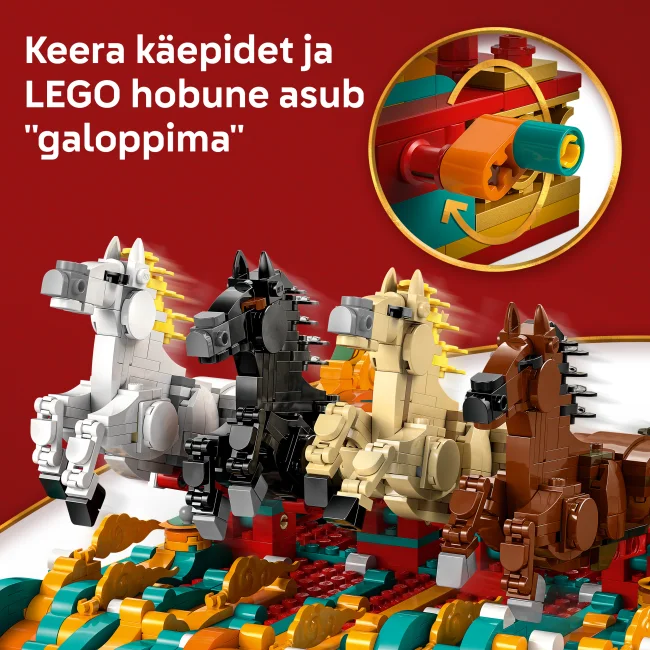 80119 Auļojošo zirgu audekls