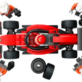 60443 LEGO  City F1® pitstops un autotehniķi ar Ferrari auto