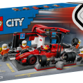 60443 LEGO  City F1® pitstops un autotehniķi ar Ferrari auto