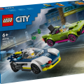 60415 LEGO  City Politseiauto ja muskelauto tagaajamine